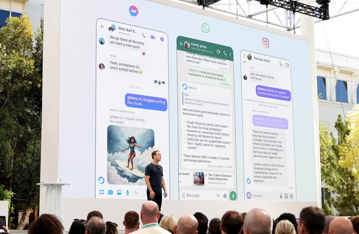 Mark Zuckerberg presenta Meta AI en Whatsapp - Foto Meta