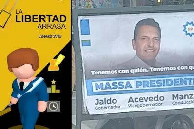 Dimes y diretes de la política: los afiches oficialistas y el jueguito de Milei