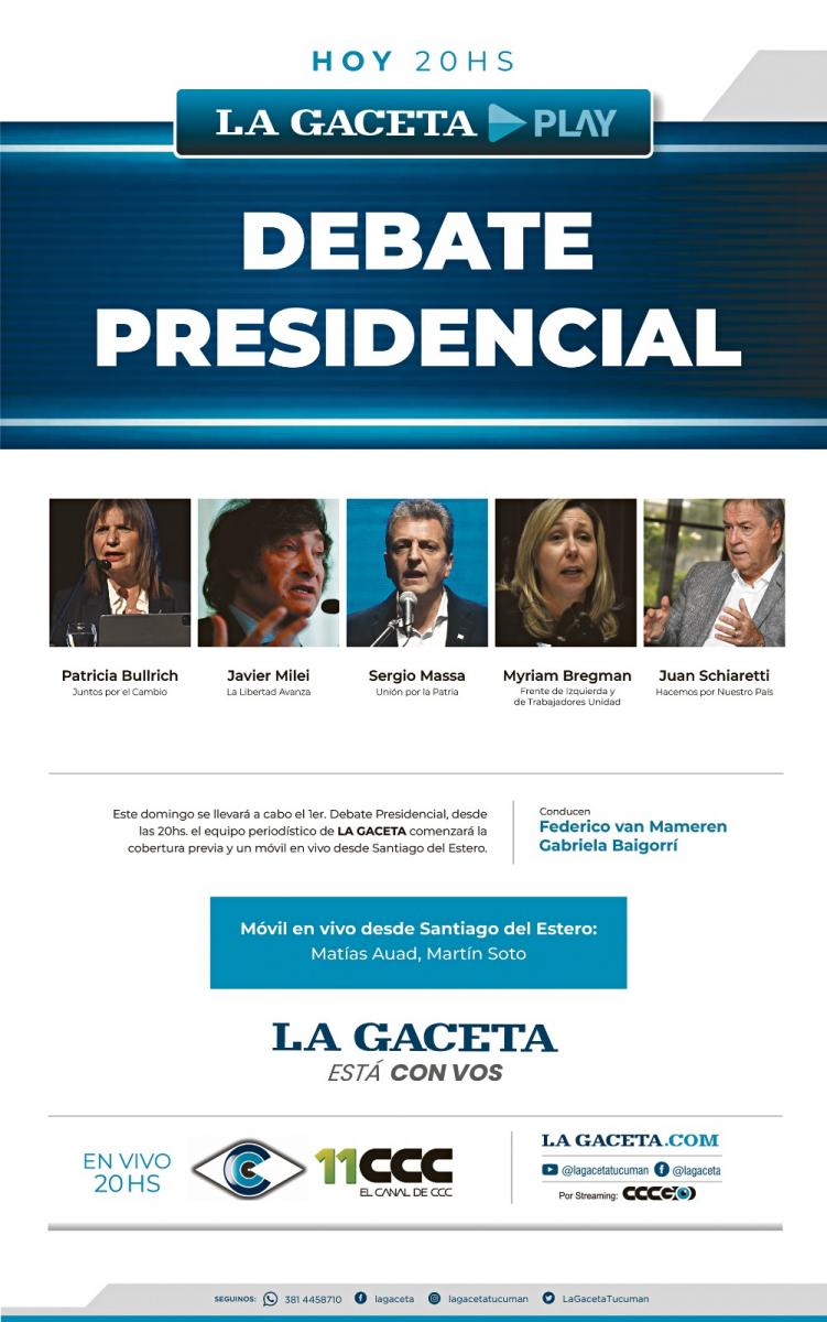 Debate presidencial: LG Play realizará una transmisión especial este domingo