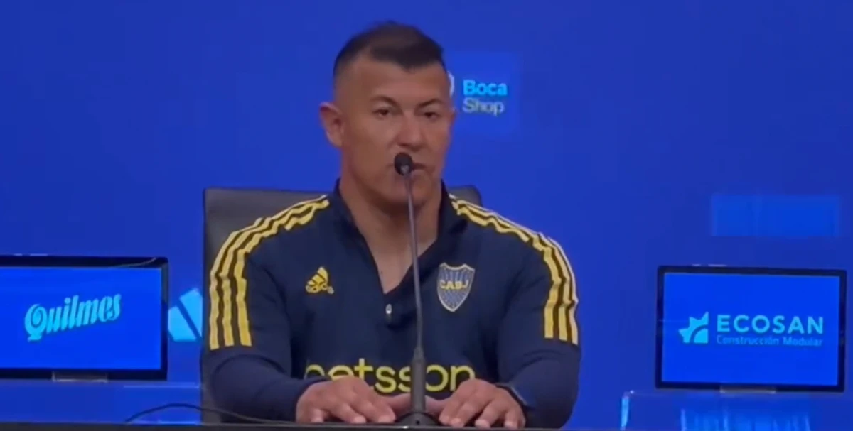 Conferencia de prensa de Almirón. CAPTURA DE VIDEO