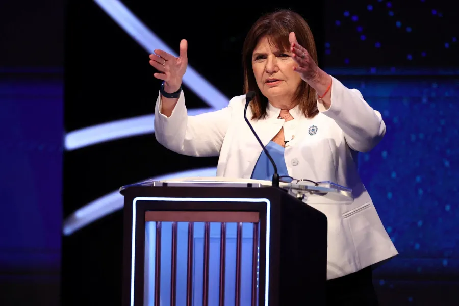 Patricia Bullrich en el debate presidencial.