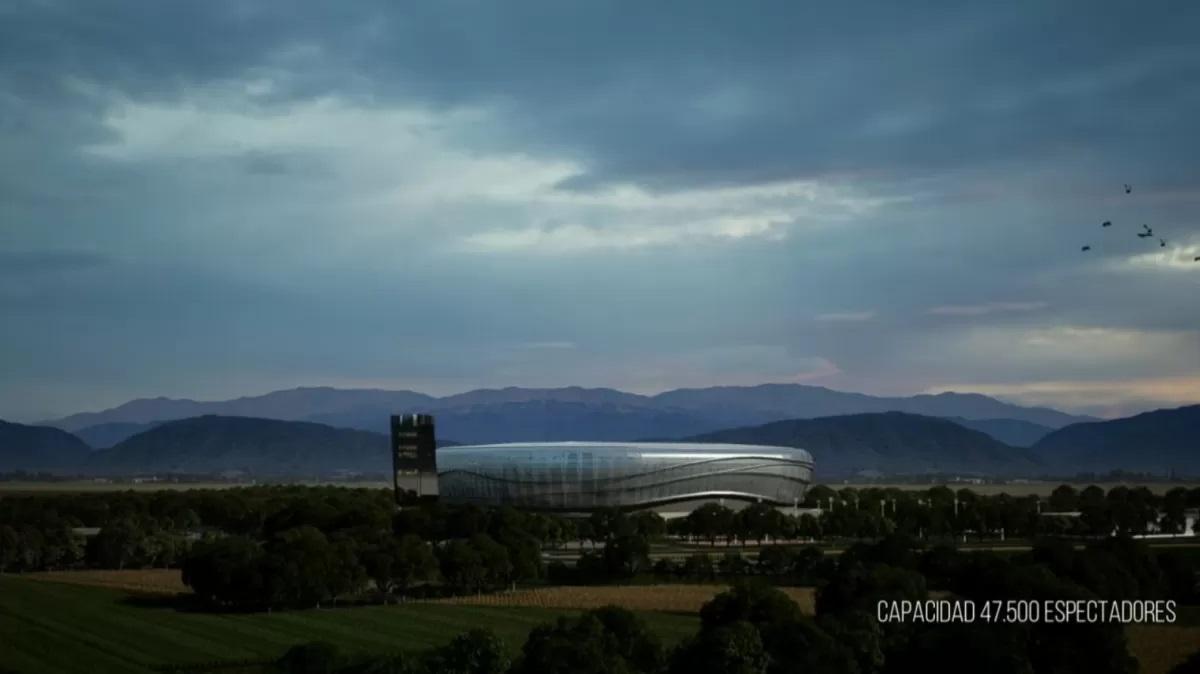 ¿SÓLO UN SUEÑO? El diseño del estadio de Lules, en cuyo proyecto no se avanzó.