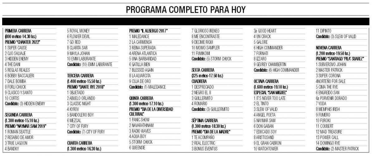 Turf: Slew of Valid intentará imponer su  jerarquía en el especial millero