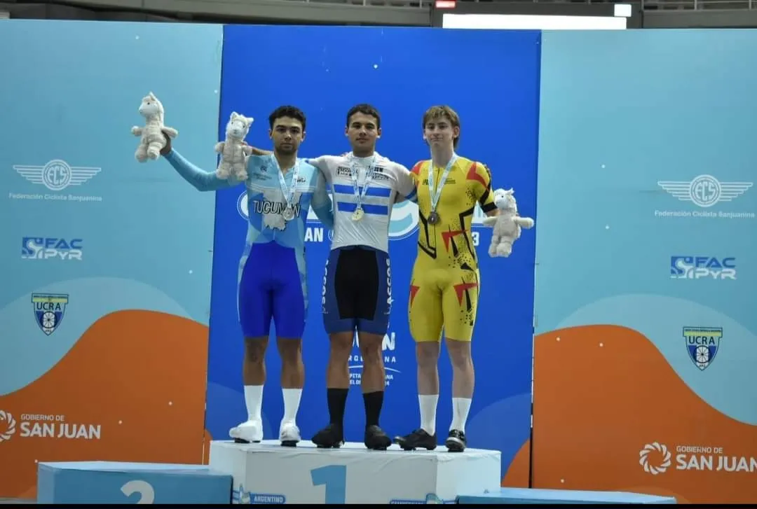 Tiago Olarte brilla en el Campeonato Argentino de Pista con tres medallas de plata