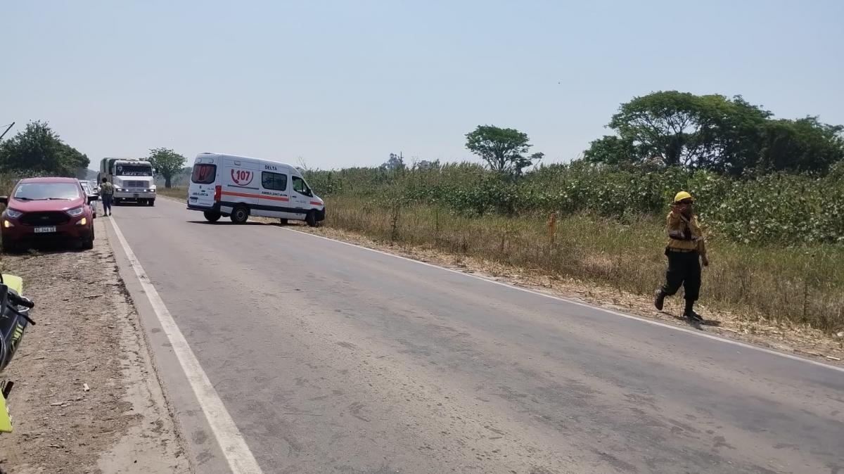 Por la quema de rastrojo se produjo un choque vehicular en cadena