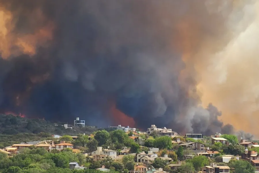 Incendio en Carlos Paz