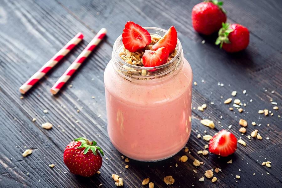 Batido de frutilla.