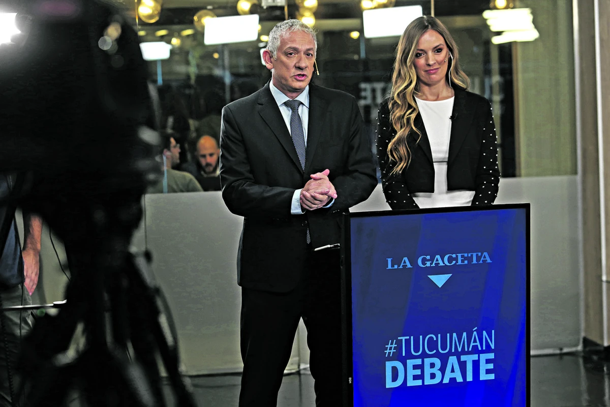 UCUMÁN DEBATE. Los periodistas Van Mameren y Servetto conducirán el programa de esta noche, con los postulantes a la Cámara Baja.