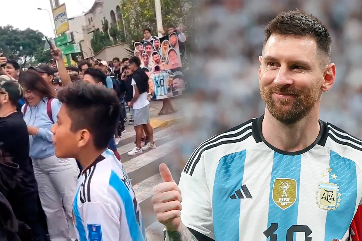 FANATISMO. Los peruanos demostraron todo su cariño por Lionel Messi, con gritos y canciones.