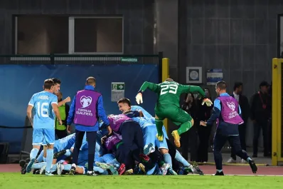 El desatado festejo de San Marino por el gol a Dinamarca