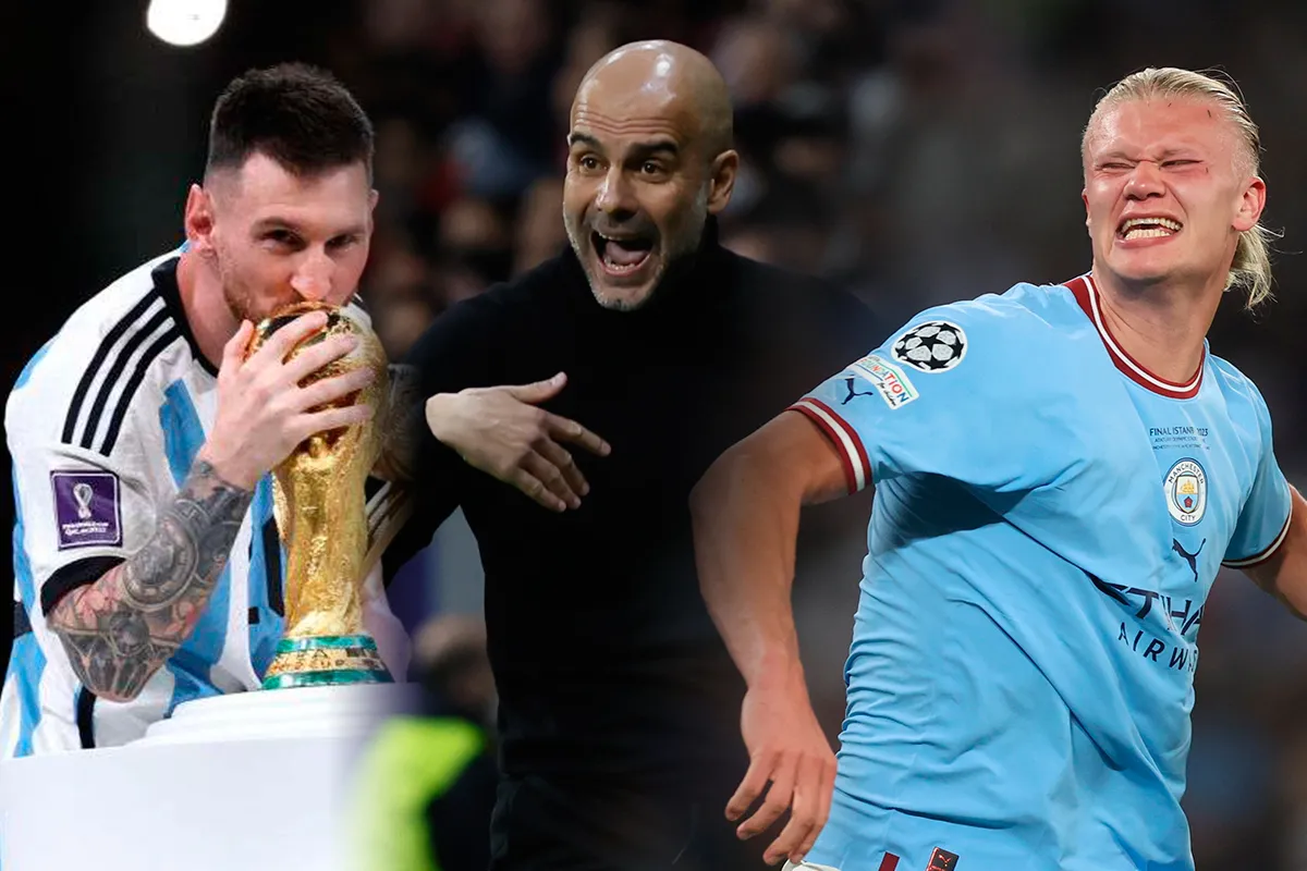 ¿CUÁL DE LOS DOS? Guardiola tuvo una difícil elección entre Lionel Messi o Erling Haaland.