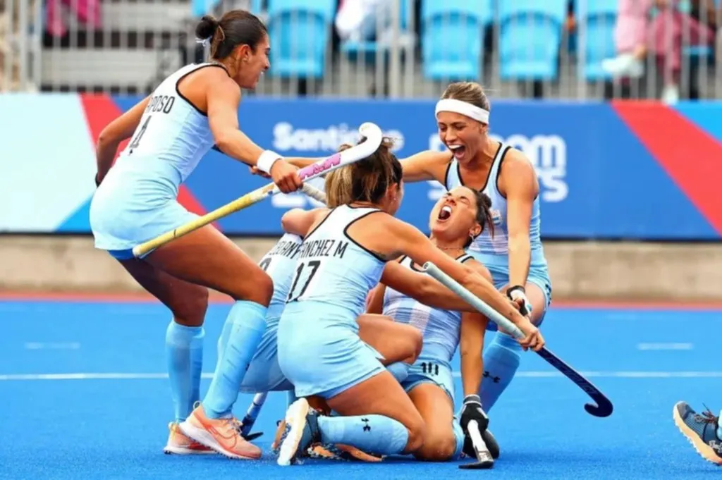 ALEGRÍA. Las Leonas vencen a Estados Unidos en Los juegos panamericanos. 