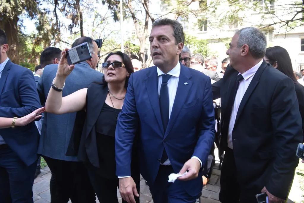 EN TUCUMÁN. Massa, luego de acto de asunción de Jaldo. LA GACETA/FOTO DE INÉS QUINTEROS ORIO