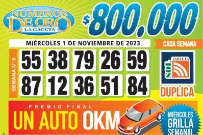Los Números de Oro de LA GACETA del 1 de noviembre de 2023