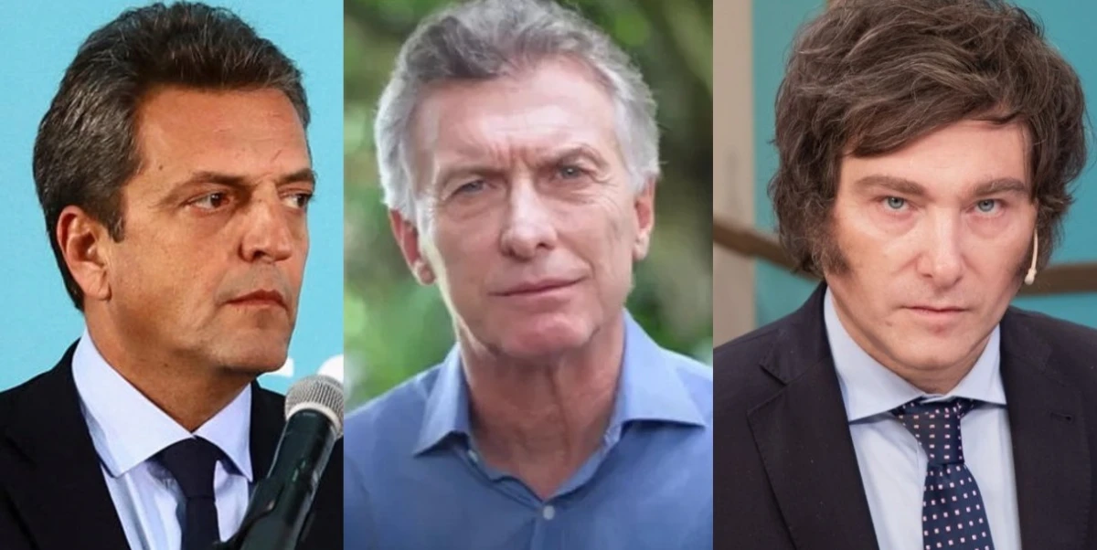 SERGIO MASSA - MAURICIO MACRI - JAVIER MILEI.