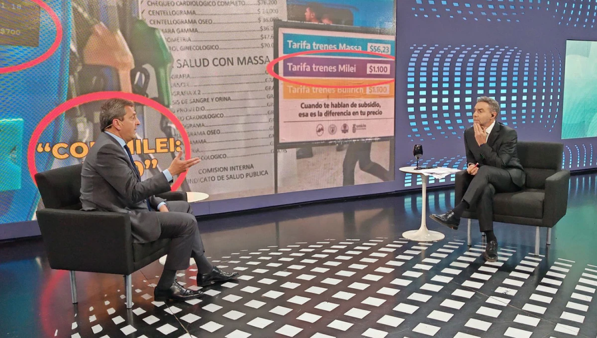 EN LA NACIÓN MÁS. El candidato presindencial tuvo una tensa entrevista con Majul. 