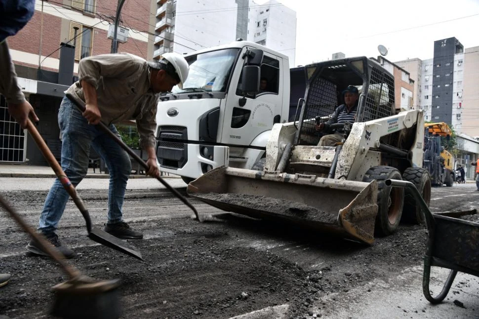 BARRIO SUR. La tarea comenzó en Buenos Aires y Lavalle.