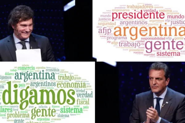 Balotaje 2023: cuáles fueron las palabras más usadas por Sergio Massa y Javier Milei durante el debate presidencial