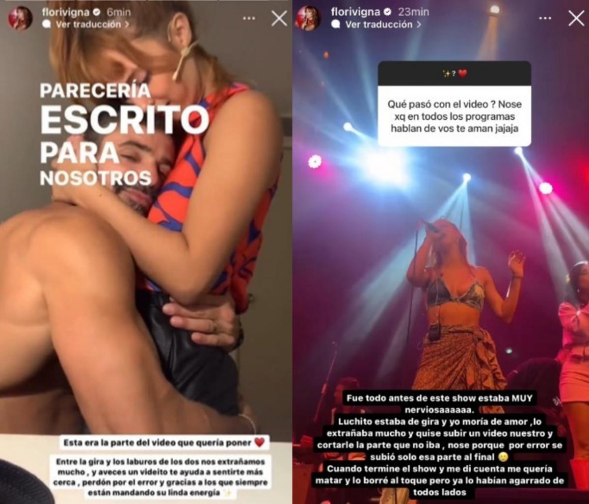 El descargo de Flor Vigna luego de su video subido de tono con Luciano Castro.