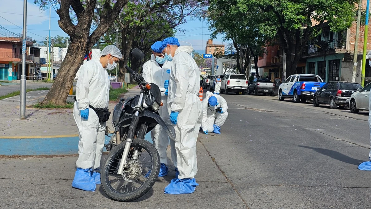 Peritos, en el lugar del crimen. FOTO MINISTERIO PÚBLICO FISCAL