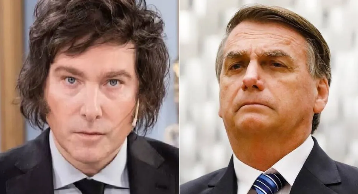 Javier Milei y Jair Bolsonaro. 