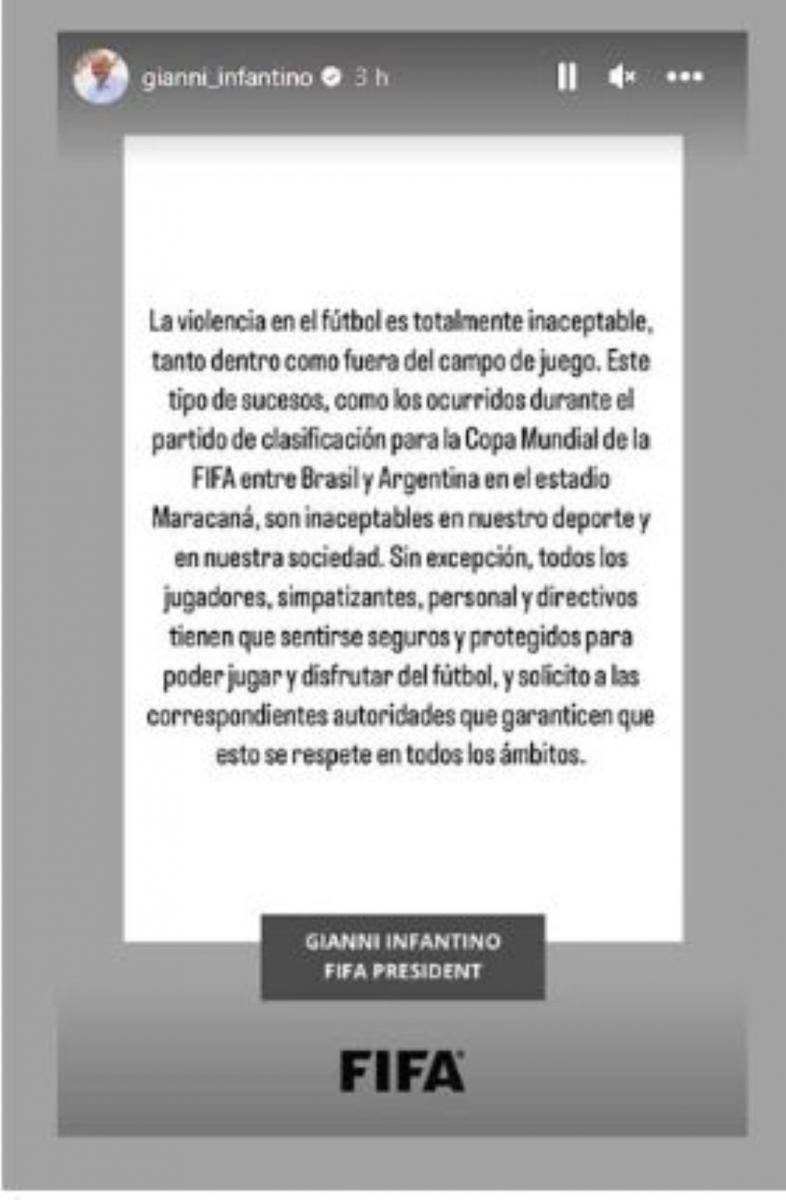 El presidente de la FIFA condenó los incidentes en el Maracaná