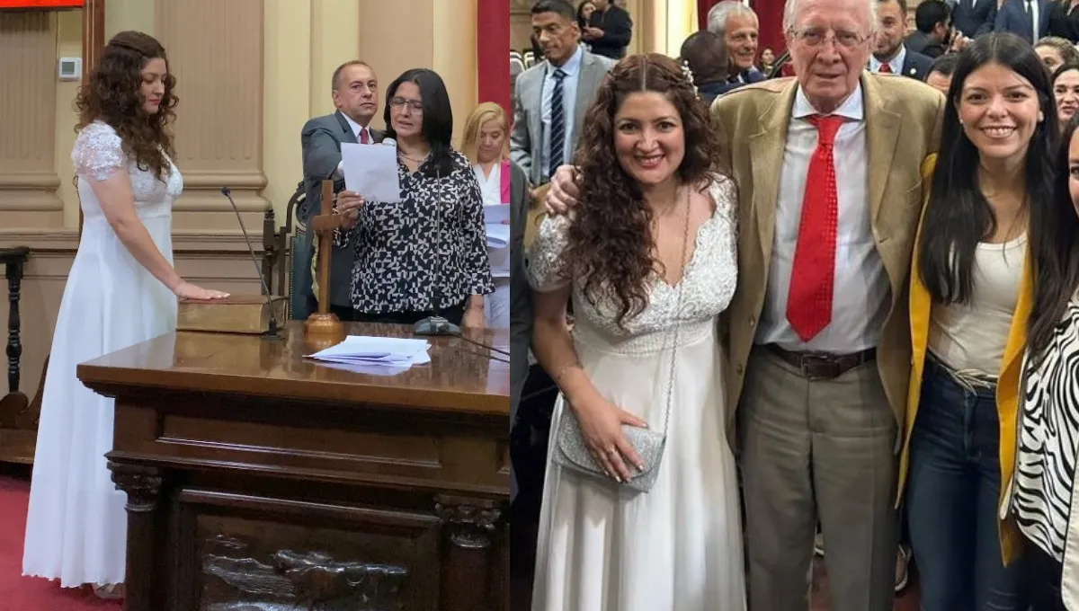 Una diputada salteña juró con anillo y vestida de novia: “hoy me caso con el pueblo”