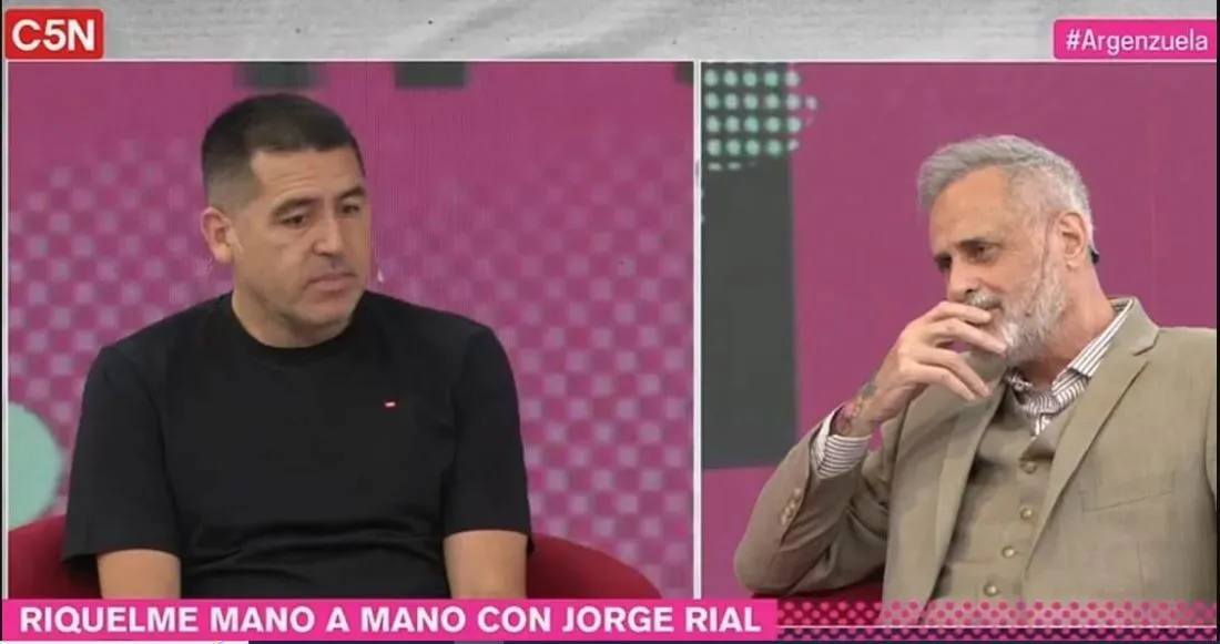 EN CAMPAÑA. Riquelme respondió en un mano a mano con el periodista Jorge Rial. FOTO CAPTURA