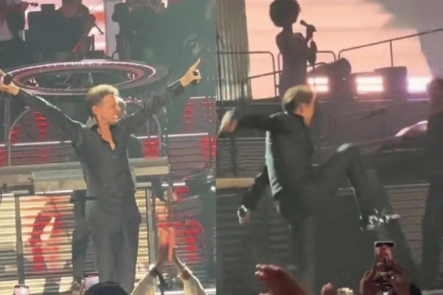 Video: la fuerte caída de Luis Miguel en pleno show que asustó a sus fanáticos.