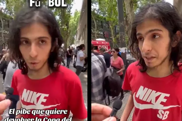 Video: el insólito pedido de un joven argentino que quiere devolver la Copa del Mundo a Francia y tildó al Mundial de “robo”