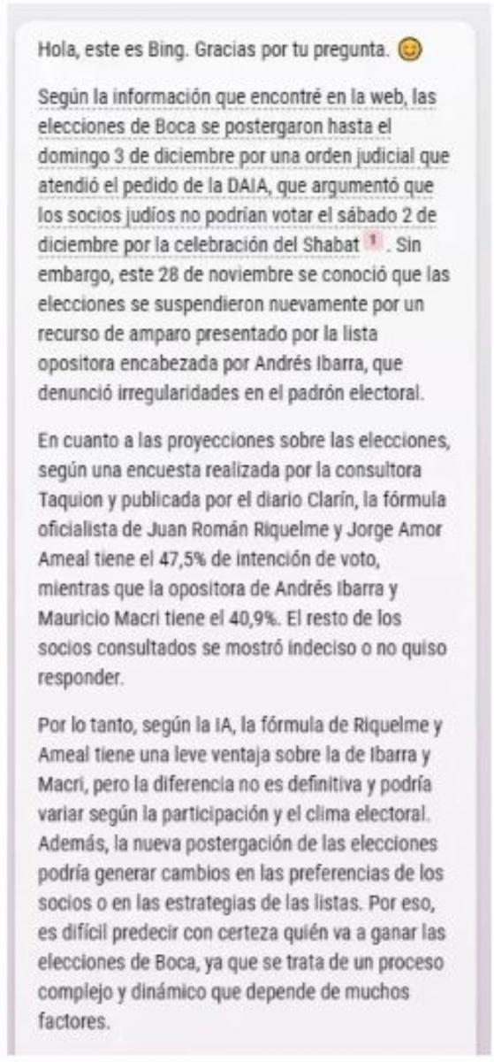 La Inteligencia Artificial dice que la fórmula Riquelme-Amor Ameal ganará las elecciones en Boca Juniors