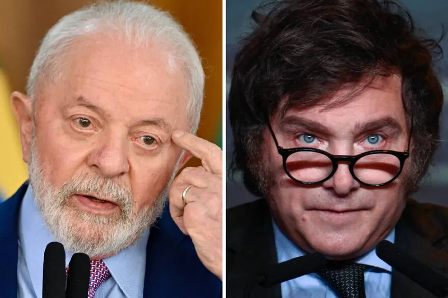 Lula da Silva y Javier Milei. 