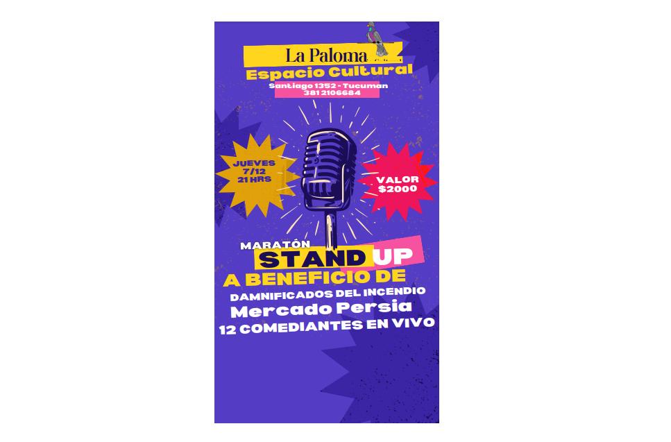 Llega la Maratón de Standup en beneficio de los puesteros del Mercado Persia