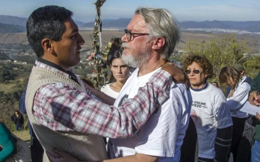 Jean Michel Bouvier (derecha), con Clemente Vera, en Salta 