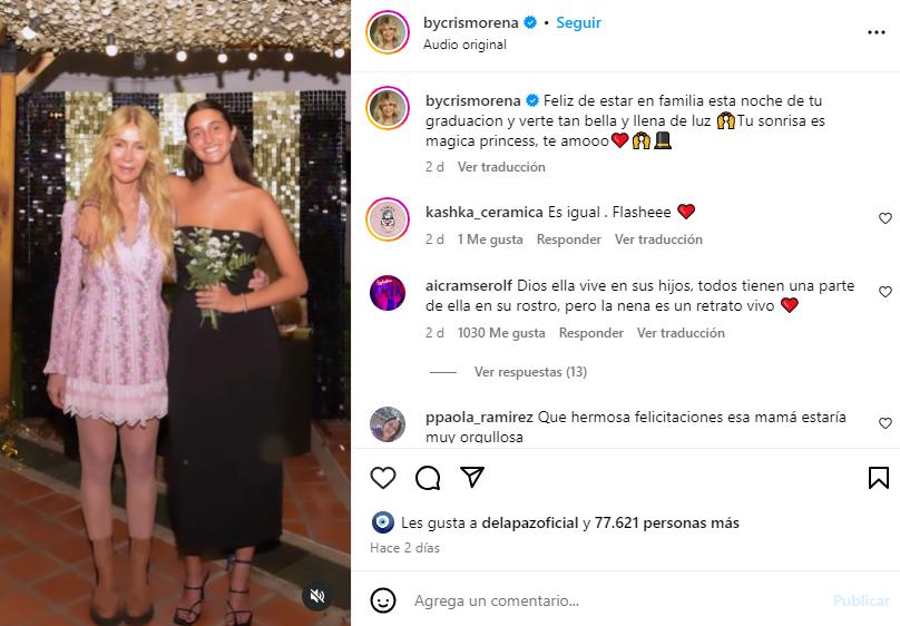 El emotivo posteo de Cris Morena dedicado a su nieta Azul