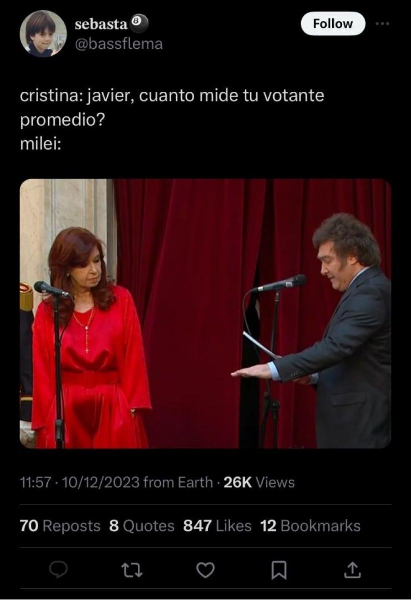 Los mejores memes que dejó la asunción de Javier Milei como Presidente