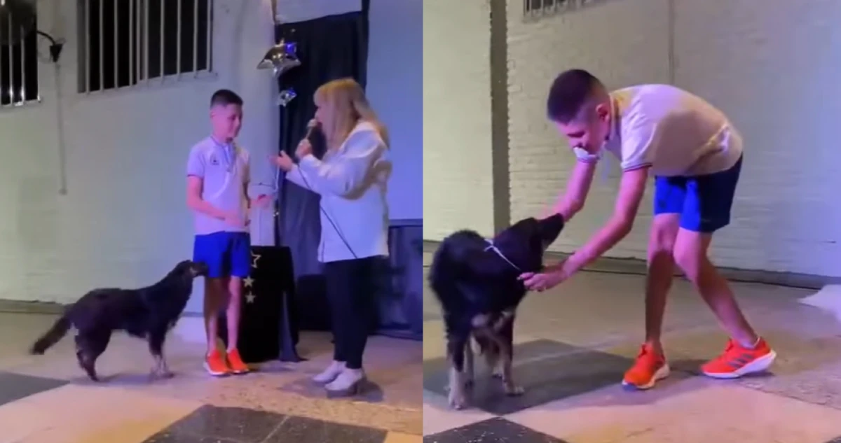 Medalla de egresada para “Negrita”: la perrita que acompañó a toda una escuela