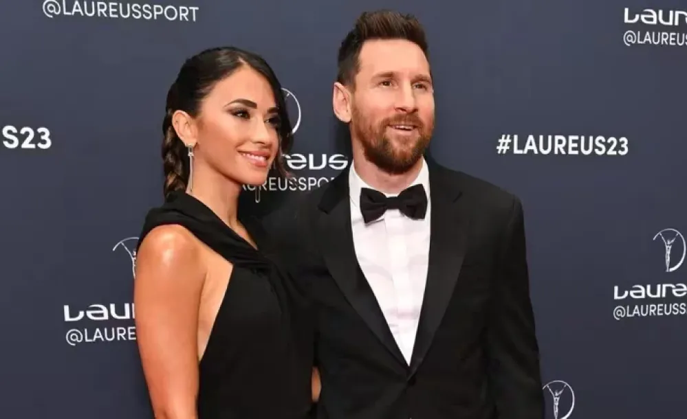 Antonela Roccuzzo y Lionel Messi.