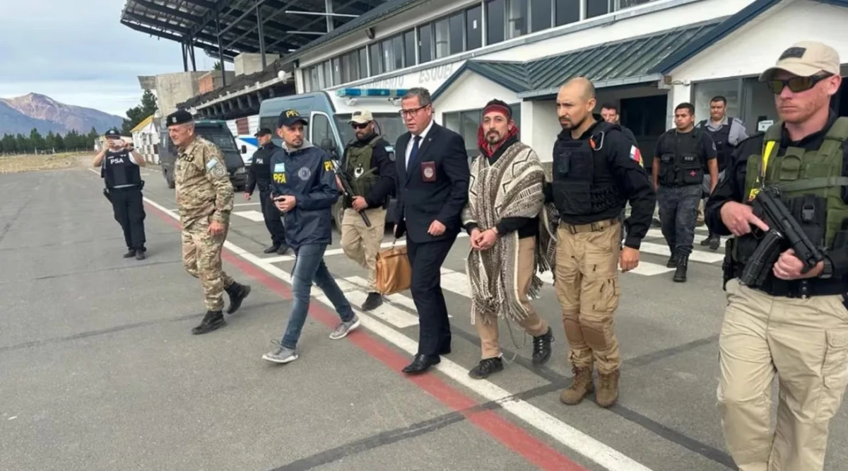 El líder mapuche Facundo Jones Huala fue extraditado a Chile. Foto TN}