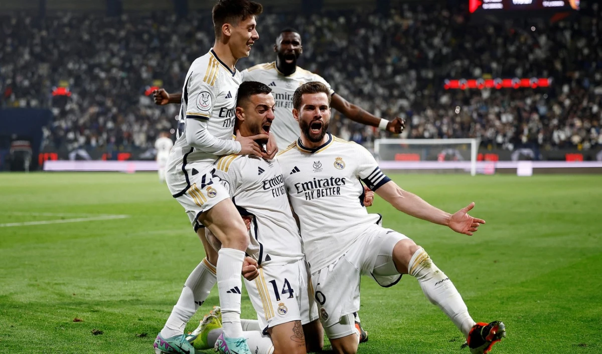 FEROCIDAD. Con las mismas ganas al festejar, los jugadores de Real Madrid deberán jugar ante Barcelona. 