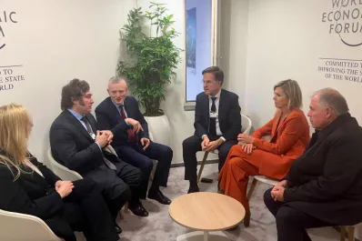 En Davos, Javier Milei se reunió con la reina Máxima