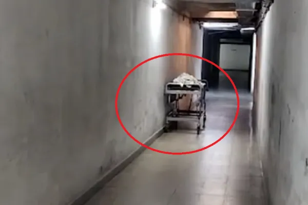 El video de una camilla fantasma en un hospital se volvió viral