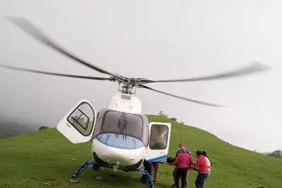 Anfama: se cayó de un caballo en medio de la montaña y tuvo que ser trasladado en un vuelo sanitario