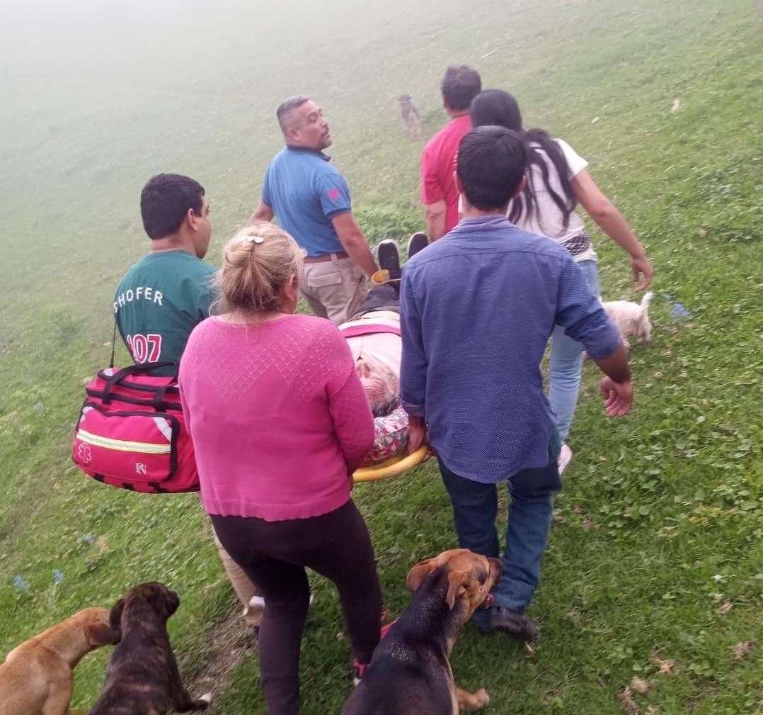 Anfama: se cayó de un caballo en medio de la montaña y tuvo que ser trasladado en un vuelo sanitario