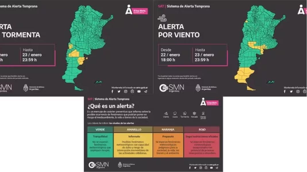 Alerta meteorológica por tormentas severas y calor extremo para ocho provincias