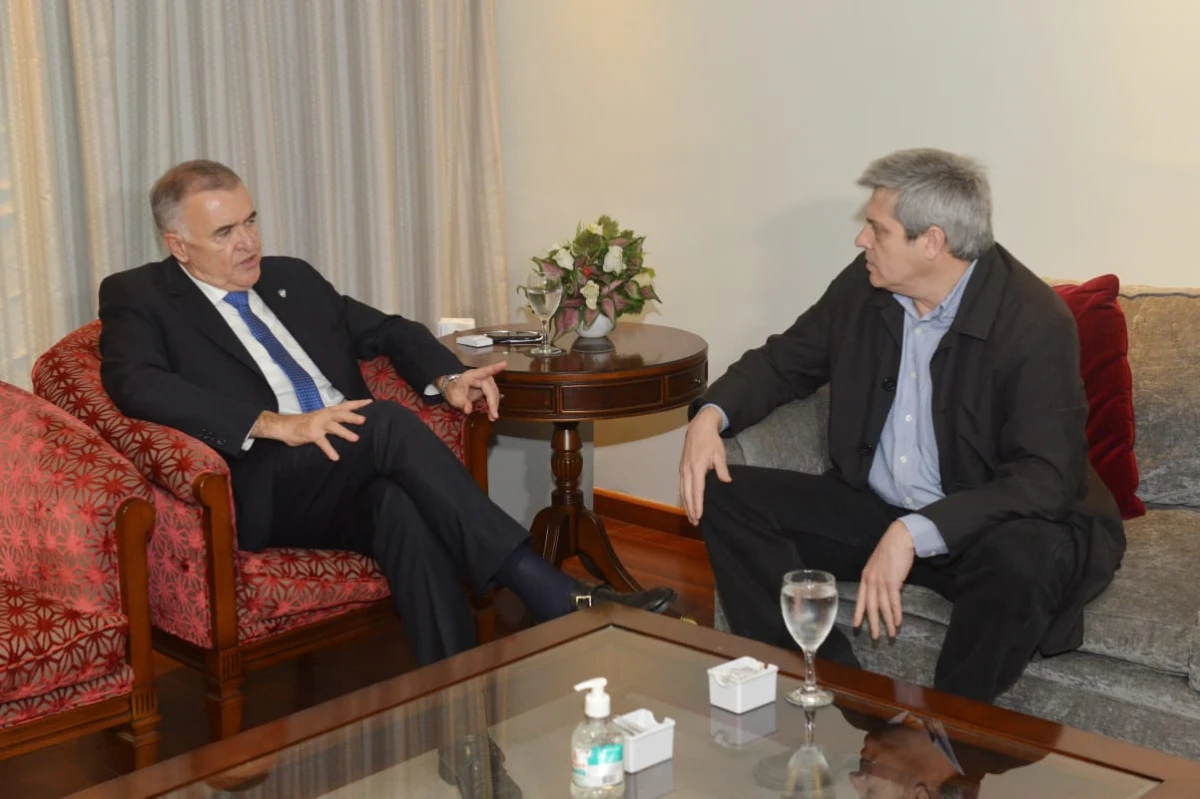 REUNIÓN. Agustín Fernández junto a Osvaldo Jaldo.