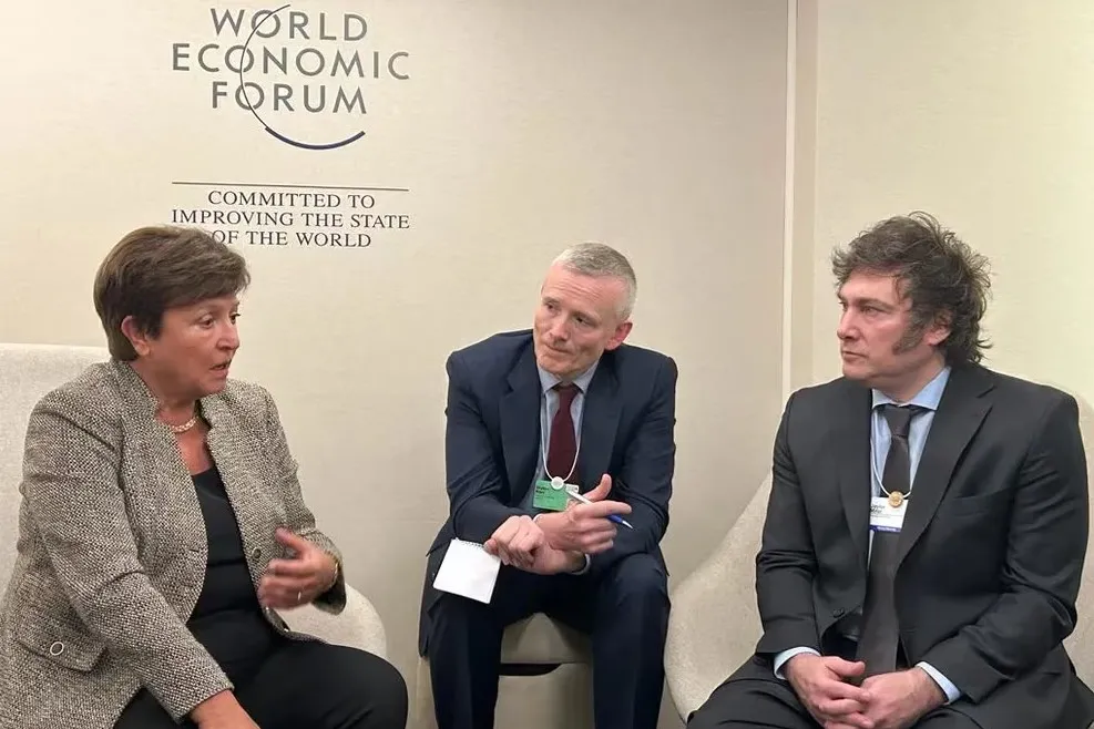 Georgieva y Milei en Davos