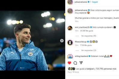 Los curiosos mensajes que le escribieron a Julián Álvarez por su cumpleaños