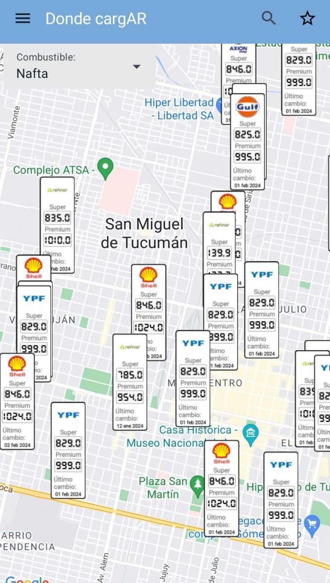 El mapa interactivo de Dónde CargAr