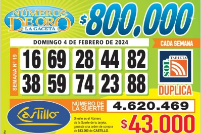 Los Números de Oro de LA GACETA del 4 de febrero de 2024